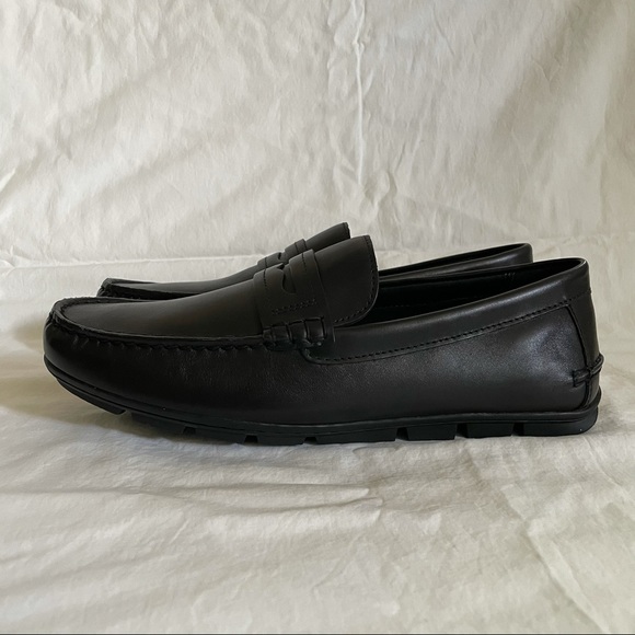 NWB COACH Mott Driver Black Leather Penny Loafer - Picture 3 of 8
